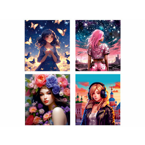 Тетрадь общая А5 48л Романтика ТМ Лимпопо LPR0709 набор 10 шт 505₽