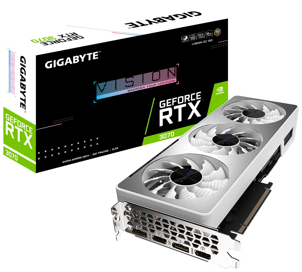 Видеокарта GIGABYTE GeForce RTX 3070 Vision OC 8G