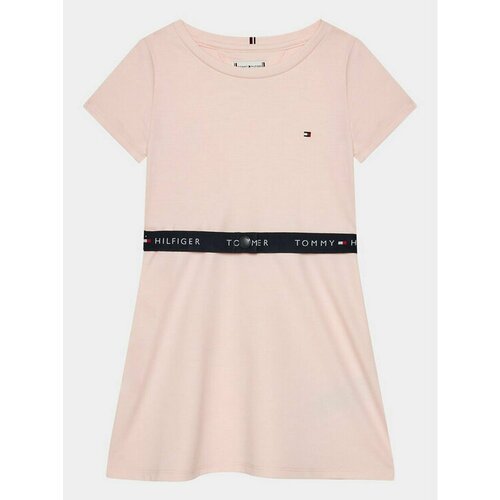 Платье TOMMY HILFIGER, размер 7Y [METY], розовый брюки tommy hilfiger размер 7y [mety] розовый