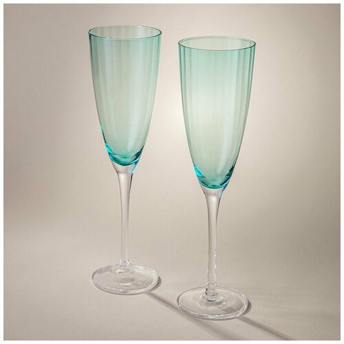 Набор из 2-х бокалов для шампанского Mirage emerald Объем: 290 мл
