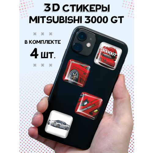 3D стикеры на телефон наклейки mitsubishi 3000 gt