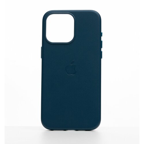 Кожаный чехол Leather Case для iPhone 15 с MagSafe, Pacific Blue