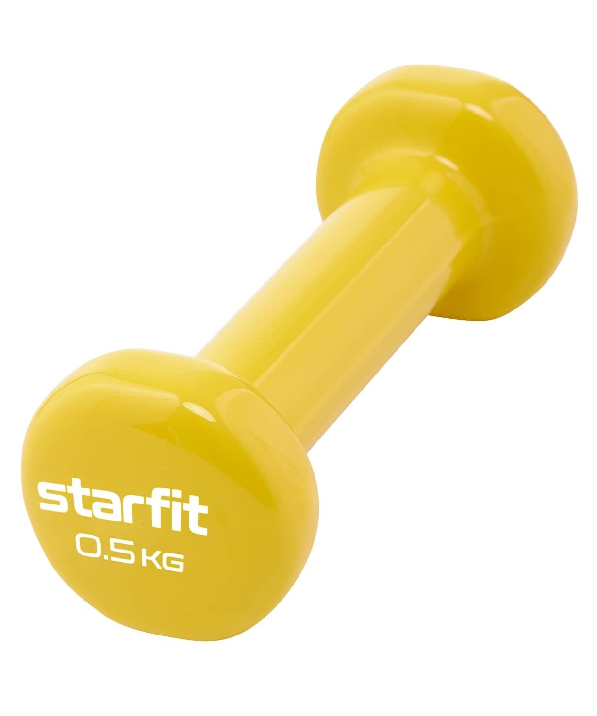 Гантель Starfit Core DB-101 1гант. 0.508кг винил. желтый (УТ-00018820) - фото №17