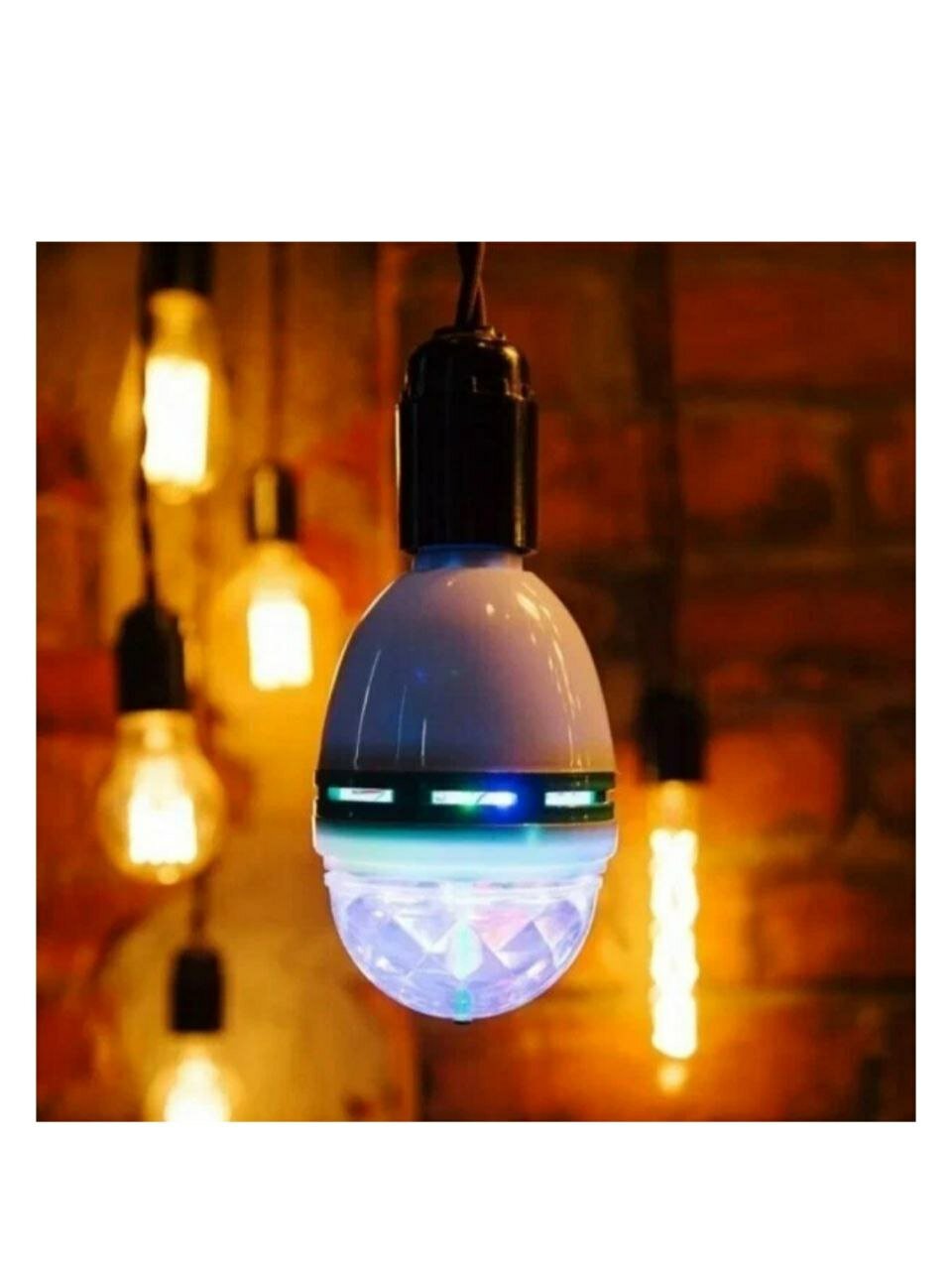 Светодиодная лампа-проектор Disco RGB 3 Вт, цоколь E27, белый свет