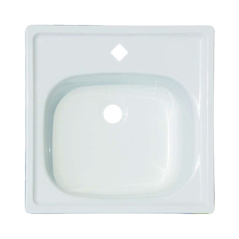 фото Сантехпром Мойка стальная эмалированная МСК 500х500мм с кронштейнами