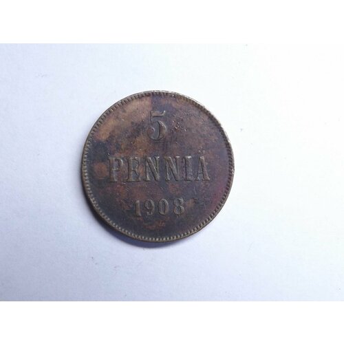 5 пенни (pennia) 1908 5 пенни pennia 1908 российская финляндия