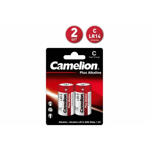 Батарейка 1.5В Camelion LR14 Plus Alkaline BL-2 1653 батарейка camelion plus alkaline lr14 bp2 lr14 1 5 в 2 шт