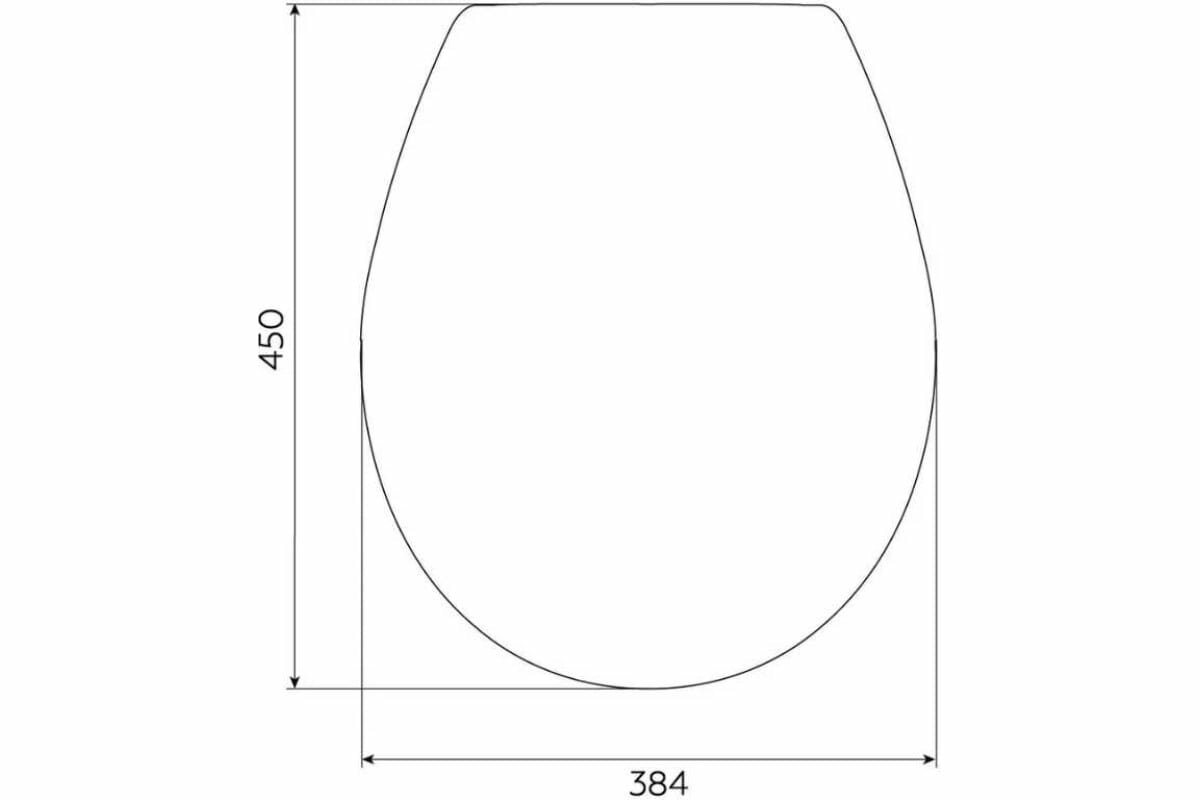 Сиденье для унитаза 45.0x38.4x3.2 см виктория белое