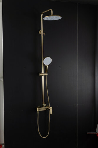 Изображение товара Душевая стойка Gappo G2499-33, золотая, латунь, PVD-покрытие, 1/2", длина шланга 150 см
