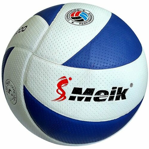 Мяч волейбольный MEIK 200 (8 панелей PU 2. 7, 280 гр. , клееный) (белый/синий)