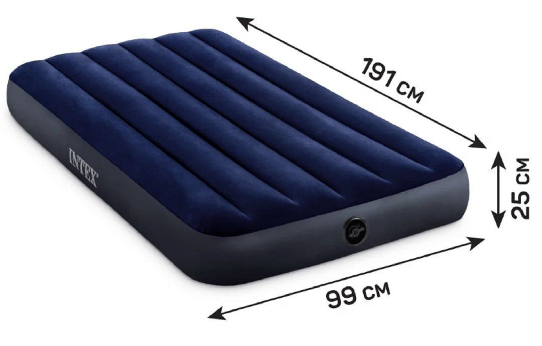 Матрас надувной односпальный Intex Classic Downy Airbed 99 х 191 х 25см 64757