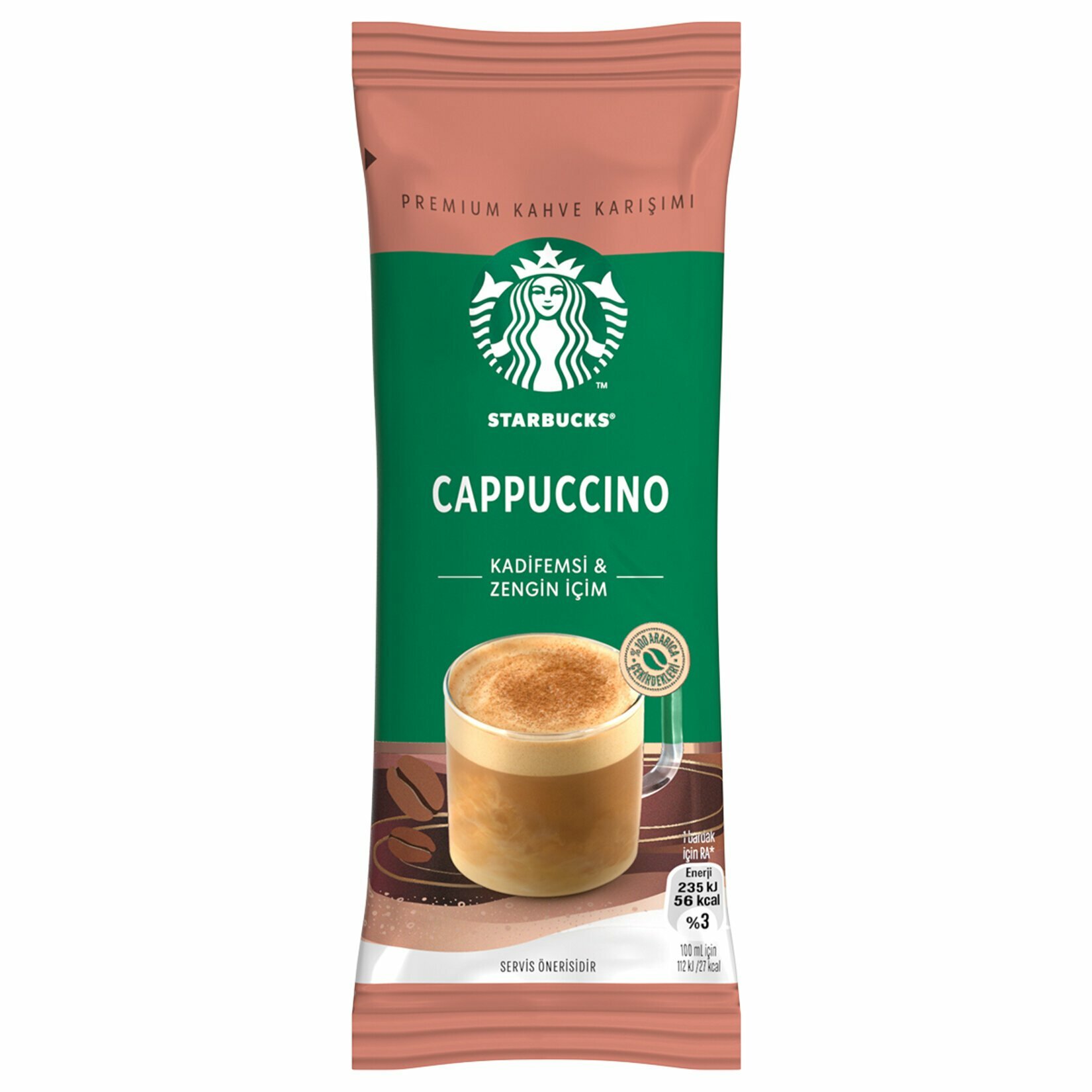 Растворимый кофе "Starbucks Cappuccino" в пакетиках, 10 штук