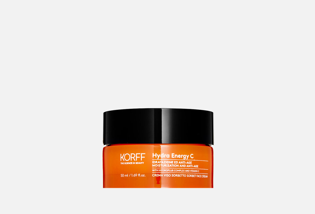 Увлажняющий крем-сорбет с витамином C для сияния кожи лица KORFF, Hydra Energy C MOISTURIZATION AND ANTI-AGE SORBET FACE CREAM 50мл