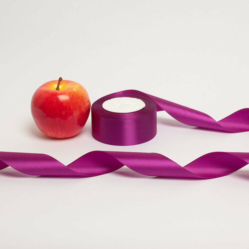 Лента атласная 40мм х 22м фиолетовая - 1шт.