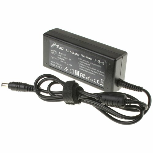 Блок питания (зарядное устройство) iB-R112 для ноутбука Samsung 19v 3 16a universal laptop ac adapter power supply for samsung ad 6019 adp 60zh ad 6019r cpa09 004a pa 1600 66 apd 60hz charger