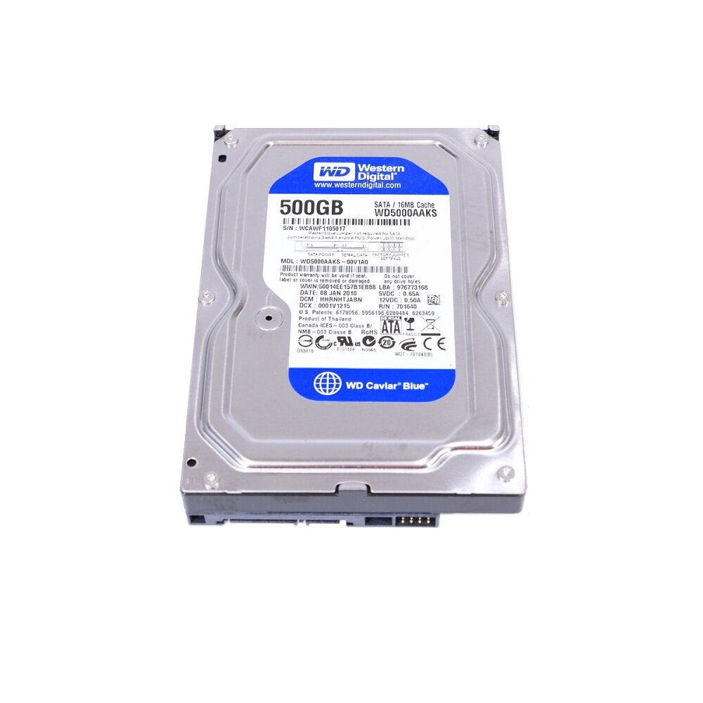 Винчестер SATA 500Gb WD Caviar Blue WD5000AAKS-00V1A0