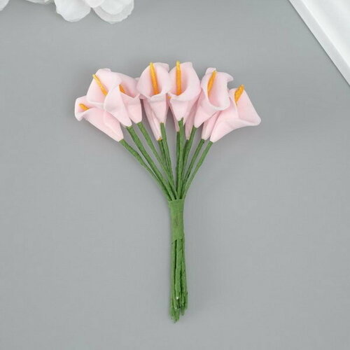 Декоративный цветок для творчества Калла розовый, 144 шт.