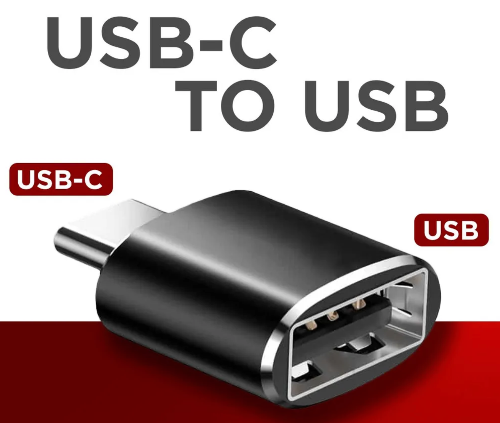 Адаптер OTG, Переходник USB Type-C на USB 3.0 (выход - Тайп Си / вход - ЮСБ) для ноутбуков, смартфонов