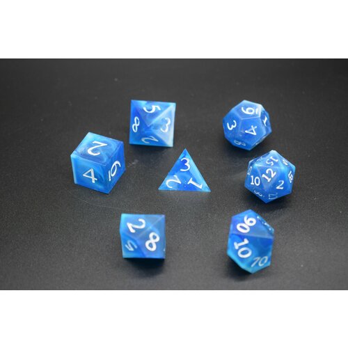 7pcs set polyhedral resin dices set table games accessory d6 d8 d10 d12 d20 for d Кости игральные Набор кубиков для настольных ролевых игр Дайсы ручной работы для DnD, ДнД, Dungeons and Dragons, Pathfinder RPG (набор 7шт)