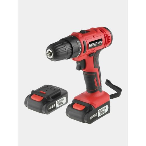 Дрель HIPER 12В 30 Нм 2 Ач 0-3500-1350 обмин 2 аккумулятора Li-ion БЗП 10 мм кейс 9648₽