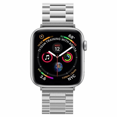 Ремешок Spigen Modern Fit для Apple Watch 42-45mm Silver браслет металлический для часов apple watch 42мм 44мм 45мм butterfly серебристый