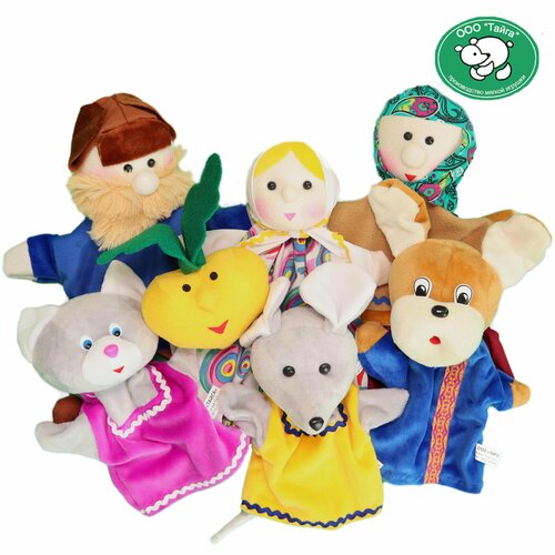 Домашний кукольный театр на руку для детей Репка, набор из 7 кукол-перчаток (Тайга) тайга тайга домашний кукольный перчаточный театр репка 4002 t