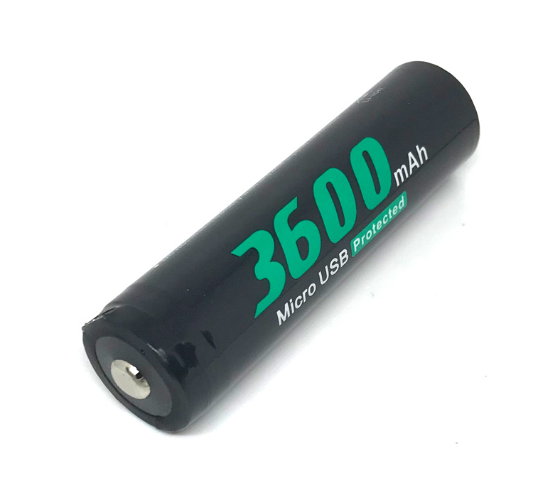 Аккумулятор Li-Ion Soshine 18650P- USB - 3,7 V - 3600 mAh перезаряжаемый (с защитой)