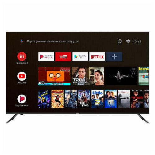 Телевизор JVC LT-43M697 43 109 см 1920x1080 FullHD 169 SmartTV WiFi безрамочный черный 4315100₽