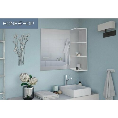 Зеркало для ванной Сеона ЛДСП белый 60х10х70 12840₽