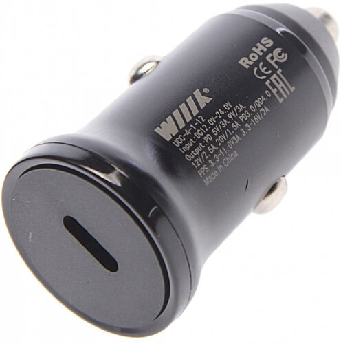 Сетевое зарядное устройство Wiiix UCC-4-1-12, 1 USB-порт Type-C, черный