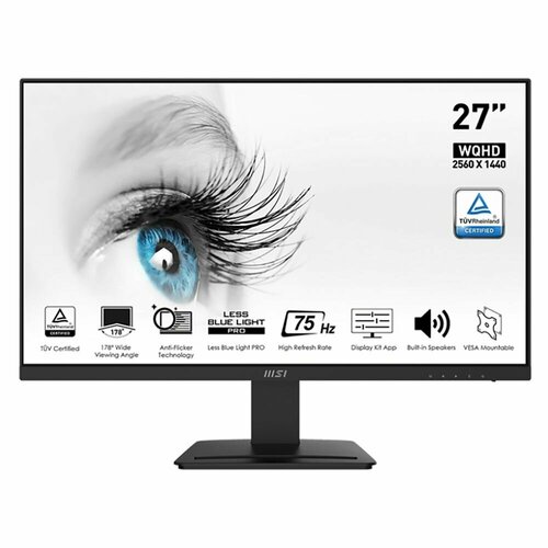 Монитор MSI 27 PRO MP273QV Black VA 2560x1440 2xHDMIDP 1 ms 178178 250 cdm 40001 100M1 75Hz MM 2260200₽