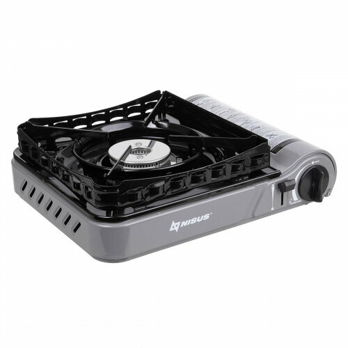 Плита газовая Nisus портативная в кейсе горелка стальная с ветрозащитой N-MS-3900DFW 3490₽