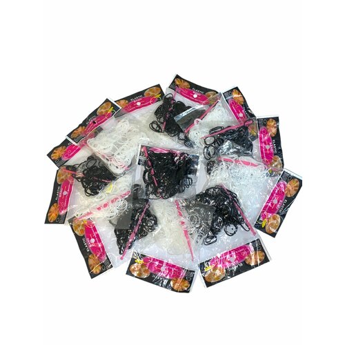 Большой набор черных и белых резинок 5400 штук LOOM BANDS 899₽