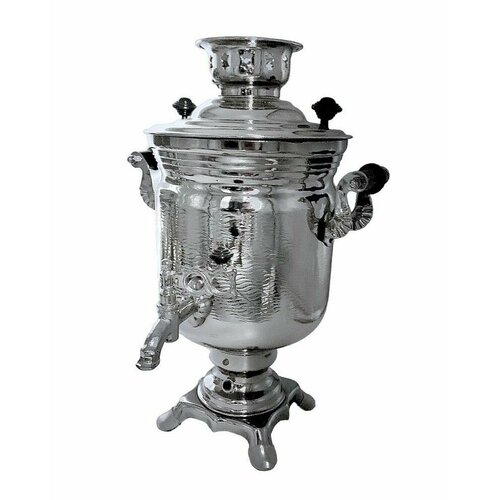 Самовар электрический никелированный 3 литра банка автоматическое отключение