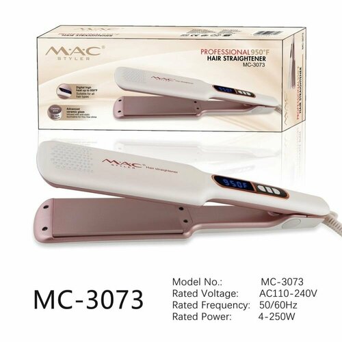 Профессиональный выпрямитель для укладки волос с турмалиновыми пластинами Утюжок для выпрямления волос 507800₽