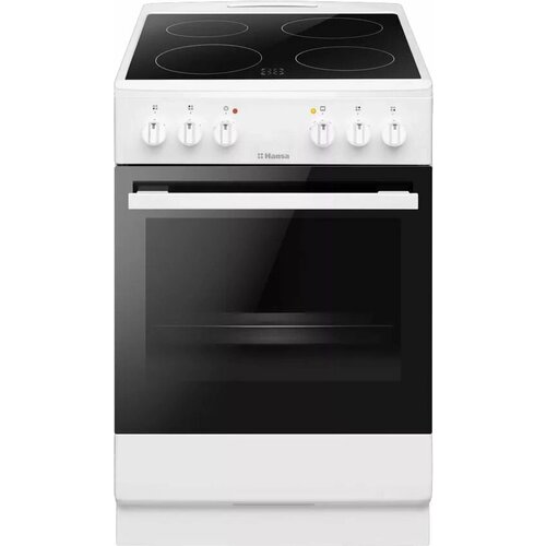 Плита Электрическая Hansa FCCW53183H белый закаленное стекло без крышки 43870₽