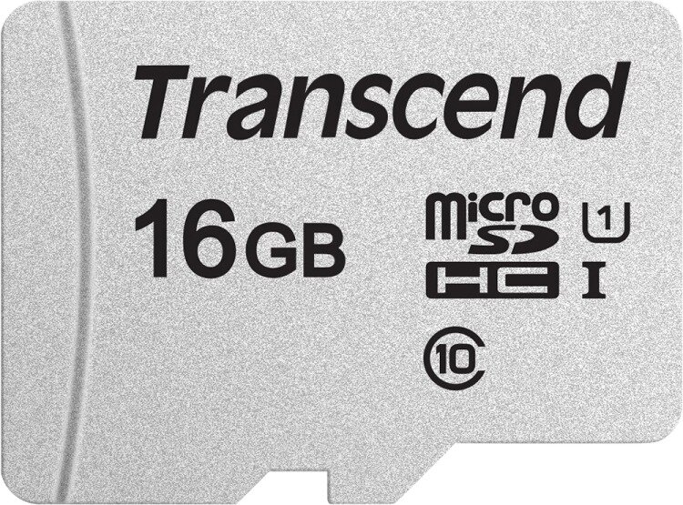 Карта памяти Transcend microSDHC 300S Class 10 UHS-I U1 (95/10 Mb/s) 16GB + ADP