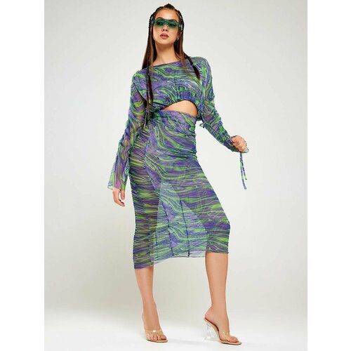 Комплект одежды ALZA, размер 44/46 женский повседневный костюм sifreyr комплект из 2 предметов сексуальная юбка боди на одно плечо без рукавов топ и юбка с бахромой подходящие