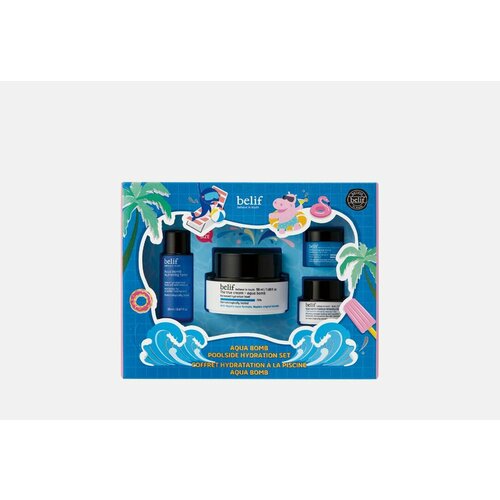 Набор для очищения и увлажнения кожи лица BELIF AQUA BOMB POOLSIDE HYDRATION SET витэкс увлажняющий крем сорбет для лица и кожи вокруг глаз 20 ultralong moisturizing cream sorbet for face and eye area 20