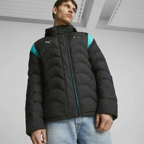 Куртка спортивная PUMA, размер M, черный 2021 winter men s cotton padded jacket mid length plus thick cotton padded jacket multi pocket padded jacket men s casual coat