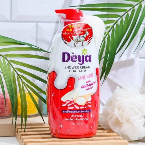 DEYA Крем-гель для душа на козьем молоке с экстрактом коллагена 850 мл Shower cream Goat Milk из Таиланда