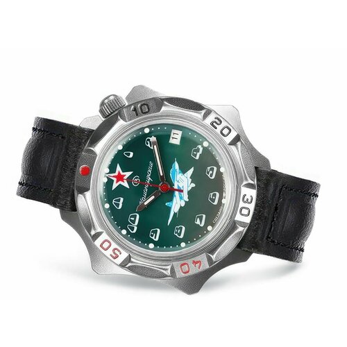 Наручные часы Восток, зеленый, черный наручные часы восток командирские командирские 536124 черный зеленый