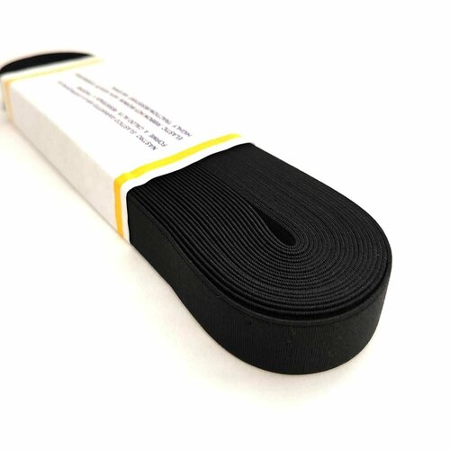 Резинка тканая для одежды обуви ширина 14 мм цвет черный 10 м 460₽