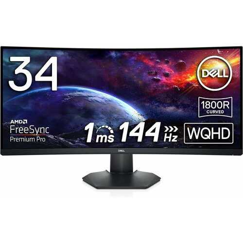 Монитор игровой 34 DELL S3422DWG 3440x1440 UWQHD 144 Гц VA 8990000₽