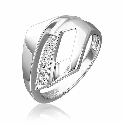 platina jewelry золотое кольцо с фианитами 01 4988 00 404 1110 48 Кольцо PLATINA, серебро, 925 проба, родирование, фианит, размер 16, серебряный