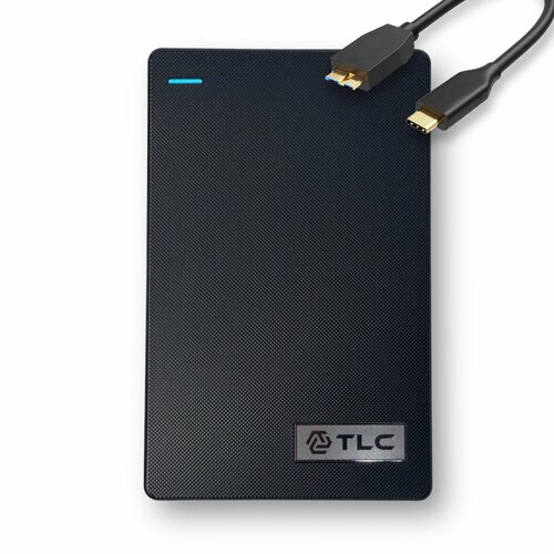 Внешний жесткий диск TLC Slim Portable 500 Гб HDD 2,5 накопитель USB Type-C, черный tlc ответвитель tah 316f tlc