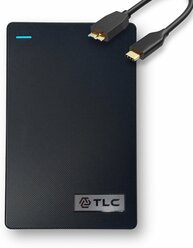 Внешний жесткий диск 3Q 500Gb, Портативный накопитель HDD 2.5 USB Type-C, Черный