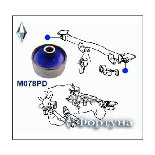 Опора Балки Кпп Фортуна M078pd Фортуна арт M078PD 3040₽