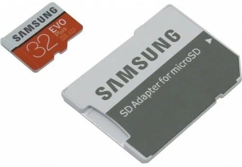 Карта памяти Samsung microSDHC 32 ГБ Class 10, UHS-I U1, R/W 95/20 МБ/с, адаптер на SD, 1 шт, красный