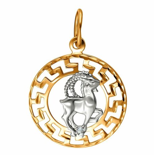 кулоны the jeweller знак зодиака козерог из золота Подвеска ЗлатаМира, красное золото, 585 проба